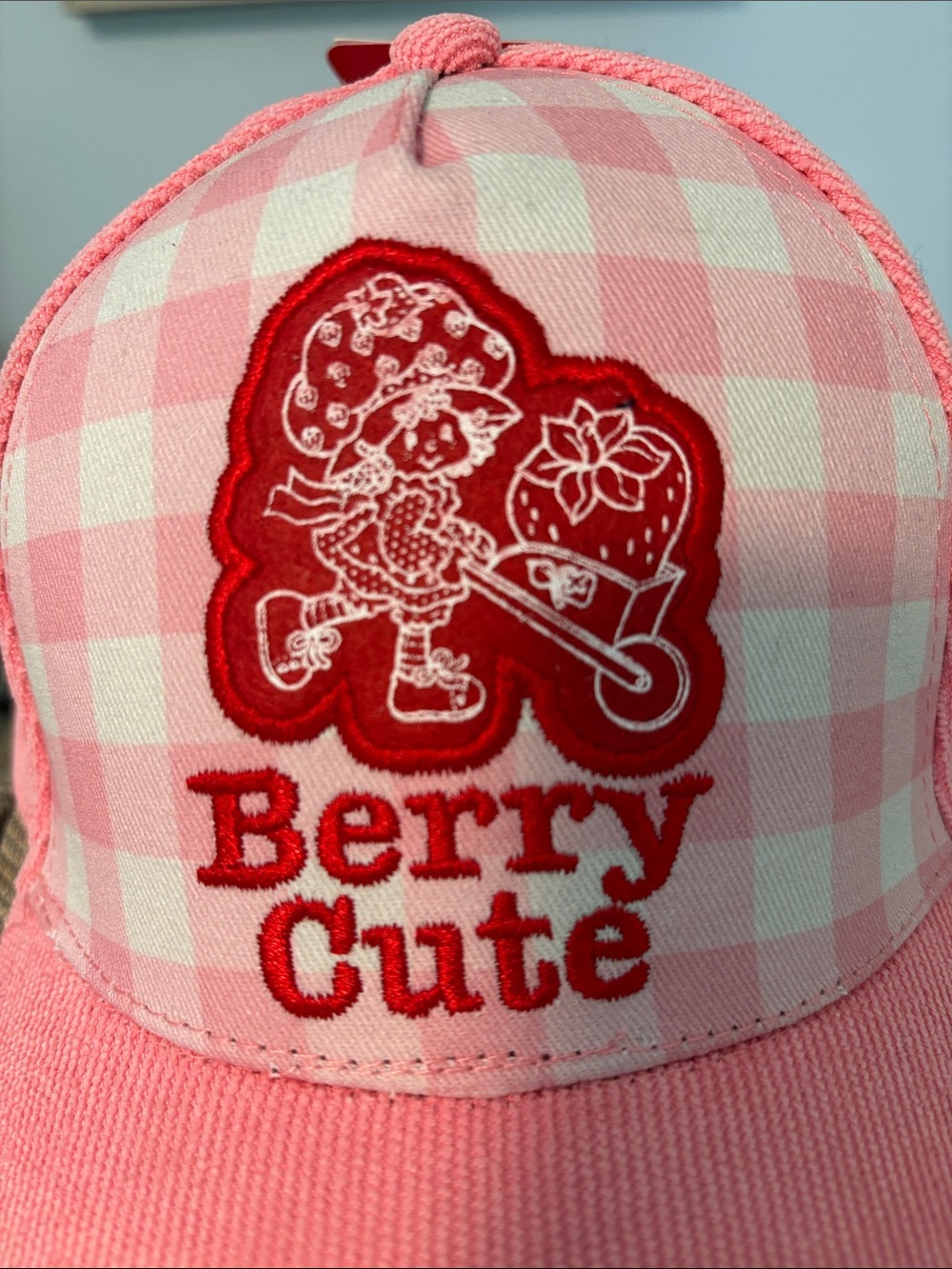 Strawberry Shortcake Pink Corduroy'Berry Cute' Graphic Adjustable Baseball Hat